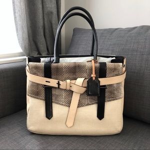 Reed Krakoff Authentic Snake & Leather Boxer Bag
